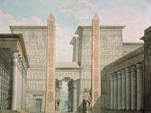 De ingang van de tempel, Act I scène iii, decorontwerp voor 